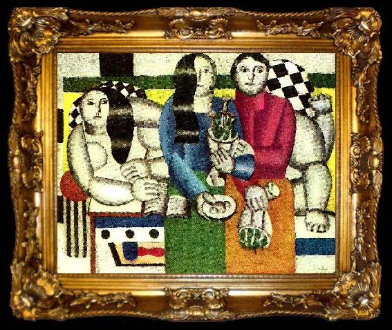 framed  Fernand Leger kvinnor med bukett, ta009-2